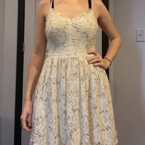 Formal white sparkle dress